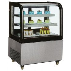 48″ Curved Edge Refrigerated Floor Display Cooler Case 13 cu.ft Omcan 40519