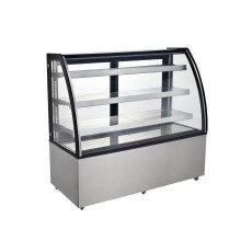 72" Curved Glass Floor Refrigerated Display Case Cooler 44504