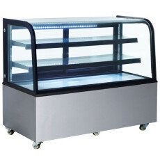 60" Curved Edge Refrigerated Floor Standing Display Case Cooler 17.7 cu.ft/500L 47105
