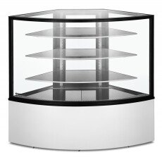59″ Refrigerated Corner Floor Standing Glass Display Case Cooler 16.8 cu.ft / 475L 47708