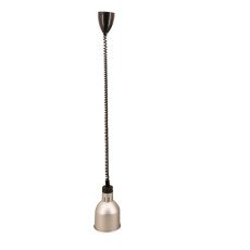 Ceiling Mount Heat Lamp 30″-80″ Retractable Cord with Silver Dome Shade 48088