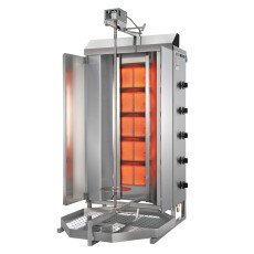 Potis MU GD5 120 kg Natural Gas Vertical Broiler / Shawarma Machine with 5 Burners | Trento – 47,500 BTU 49162