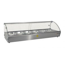 44" Countertop Curved Glass Display Warmer with 6 Pans 43119
