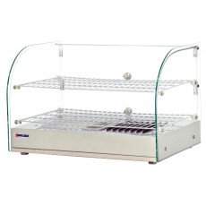 22" Countertop Display Warmer with Front Curved Glass and 2 Rear Hinged Doors 41870