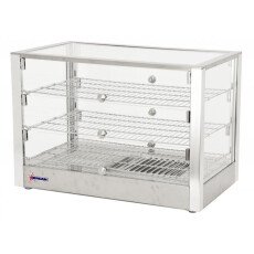 28" Countertop Display Warmer with 3 Front and 3 Rear Hinged Doors 41873