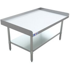 30″ x 48″ Stainless Steel Equipment Stand with Galvanized Undershelf and Legs 22060