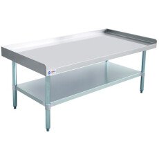 30″ x 60″ Stainless Steel Equipment Stand with Galvanized Undershelf and Legs 22061