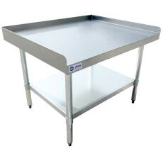 30″ x 36″ Stainless Steel Equipment Stand with Galvanized Undershelf and Legs 22059
