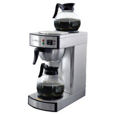 2 Glass Decanter Pots Stainless Steel Coffee Maker 2.2 L tank capacity 44313