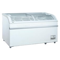 58″ Curved Glass Top Novelty Ice Cream Freezer FCCG-58-V