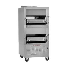 Free Standing Infrared Natural Gas Double Broiler With Enclosed Base Standalone 270-V