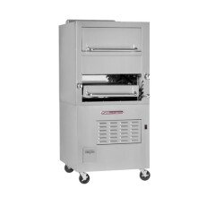 Free Standing Infrared Natural Gas Single Broiler With Warming Oven Standalone 171-V