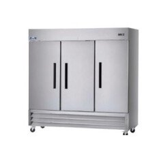 New Clearance 72 CuFt 3 Door Solid SS Reach-In Refrigerator Cooler Arctic Air AR72