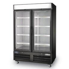 New Clearance 2 Door Glass Reach In Display Freezer Arctic Air AFGDM49