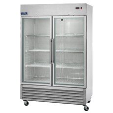 Clearance Arctic Air 54" 49 CuFt 2 Door Glass Reach In Display Refrigerator Cooler AGR49