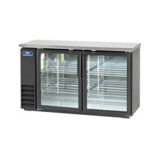 New Clearance 60" 2 Door Glass Back Bar Refrigerator Cooler Arctic Air ABB60G