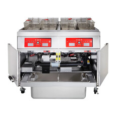 Commercial 50lb ER Series Freestanding Electric Deep Fryer 208V 3 Phase Power 3ER50CF