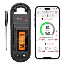 ThermoPro TempSpike Plus 600-ft Bluetooth Wireless Single-Probe Meat Thermometer TP971W