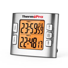 ThermoPro LCD Dual Kitchen Timer with Backlit Display TM02W