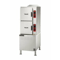 6 Pan Natural Gas Convection Steamer on Cabinet Base C24GA6