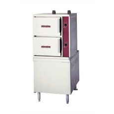 6 Pan Natural Gas Convection Steamer on Cabinet Base GCX-2-24