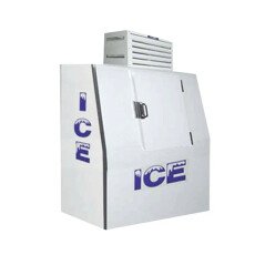 48" Wide 1 Solid Door Outdoor Ice Merchandiser Slanted Model ICB-1-S