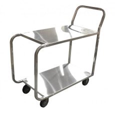 Solid Top Welded Stainless Steel Stock Rolling Cart Assembled 700lbs Capacity 36" wide x 47" long 23731