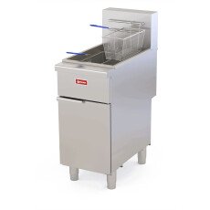 50 lbs. Capacity Natural Gas Open Pot Floor Model Fryer - 122,000 BTU 48550