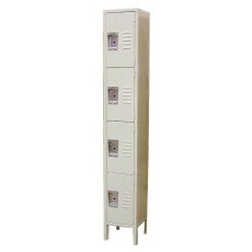 4 Tier, 1 Bank Steel Locker – Beige 13130