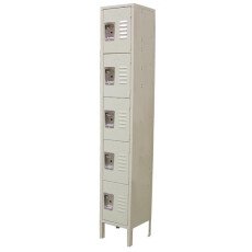 6 Tier, 1 Bank Steel Locker – Beige 13134