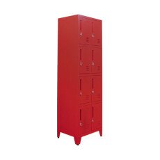 4 Tier, 2 Bank Steel Locker – Red 48882