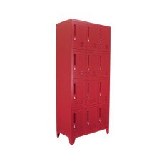 4 Tier, 3 Bank Steel Locker – Red 48883