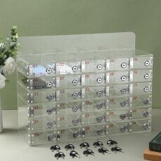 30 Slots Locker Box with Door Locks and Keys (23.62 x 10.24 x 15.75 Inch)