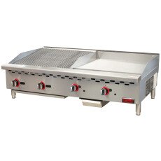 48″ Countertop Gas Combination Charbroiler and Griddle Combo 130,000 BTU 48297