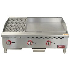 36″ Countertop Gas Combination Charbroiler and Griddle Combo- 95,000 BTU 48296