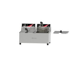 Commercial Countertop 23.6” Double Basket Electric Deep Fryer Elite Series 2 x 20 lb Capacity 48585