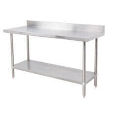 24"X 48" 18 Gauge Stainless Steel Work Table With 4" Back Splash WTS-2448-BK