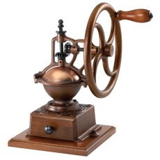 Brown Cast Iron and Beech Wood Manual Traditional Coffee Grinder 43680