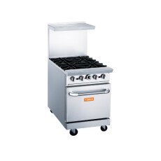 24" Wide 4 Burner Stove Top Gas Range Oven LPG or NG, BGR-4B