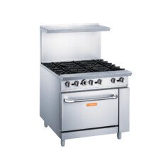 36” Wide 6 Burner Stove Top Gas Range Oven LPG or NG BGR-6B