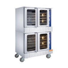 108,000 BTU Double Gas Convection Oven with 10 Trays NG or LP Gas Brika BCOS-2