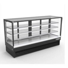 94" Square Glass Floor Refrigerated Display Case Cooler DSF94
