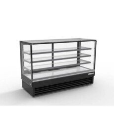 80" Square Glass Floor Refrigerated Display Case Cooler DSF80