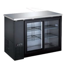 49" Sliding Glass 2 Door Back Bar Cooler CBBGDS2-48CC