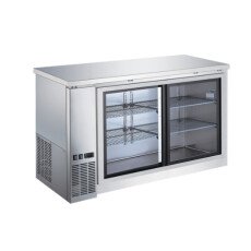 60" Sliding Glass 2 Door Stainless Steel Back Bar Cooler CBBSGDS2-60CC