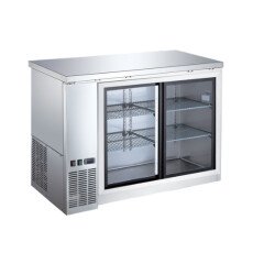 49" Sliding Glass 2 Door Stainless Steel Back Bar Cooler CBBSGDS2-48CC