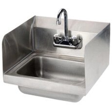 18" x 17" x 14" Wall Mount Hand Sink With Faucet & Splash Guard SIH817-S