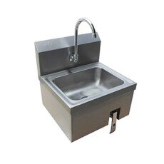 16" x 16" x 18" Wall Mount Hand Sink With Knee Valve and Faucet SIH817-K