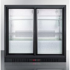 35" Back Bar Beverage Cooler with 2 sliding glass doors SCR700B