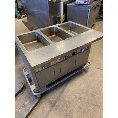 Used 3 Well Food Warmer and Rolling Warming Cabinet 3201W-CL